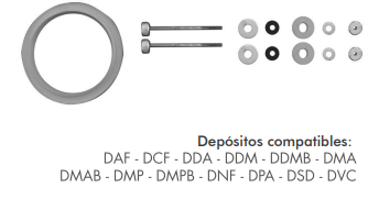 CONEXION INODORO-DEPOSITO CON TORNILLO DE BRONCE 