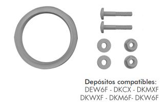 CONEXION INODORO-DEPOSITO TORNILLOS PLASTICOS 60MM