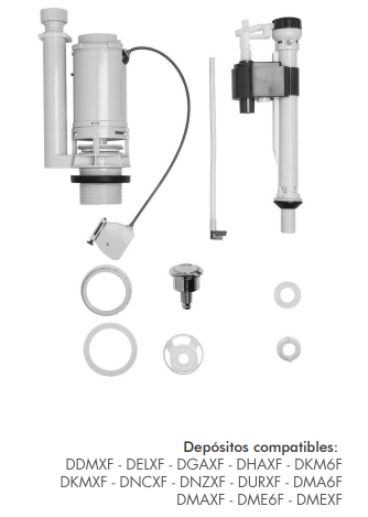 KIT SISTEMA DESCARGA DUAL POR ACCIONAMIENTO CON CABLE38 MM