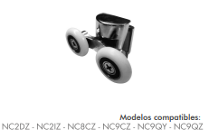 RUEDA SUPERIOR DOBLE PARA CABINA 2 PUERTAS