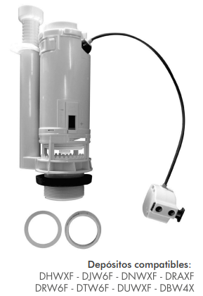 VALVULA DESCARGA DUAL CON BOTON ACCIONAMIENTO 48MM (SISTEMA CABLE)