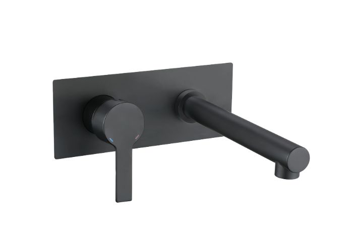 MONOCOMANDO LAVATORIO DE PARED CALYX NEGRO