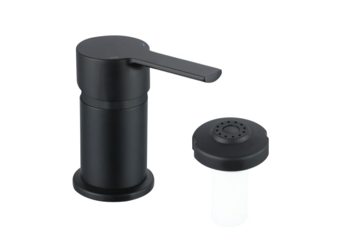 GRIFERIA MONOCOMANDO BIDET CON TRANSFERENCIA CALYX NEGRO