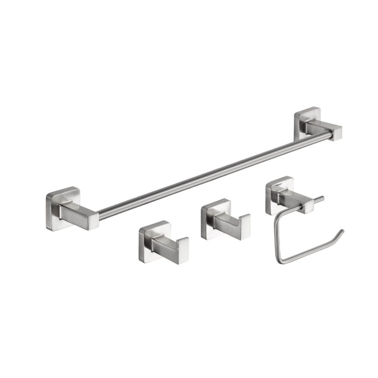 SET 4 PIEZAS CUBE NIQUEL