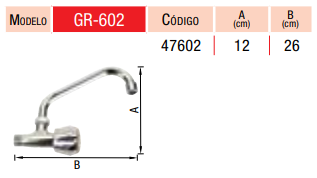 GRIFERIA COCINA PARED PICO ALTO U VALFORTE