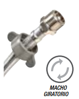 FLEXIBLE MALLADO MACHO GIRATORIO 3/4 X 35