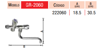 GRIFERIA DOBLE PARA LAVARROPA C/PICO MOVIL