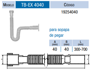 TUBO EXT. CON AJUSTE Y ROSETA 