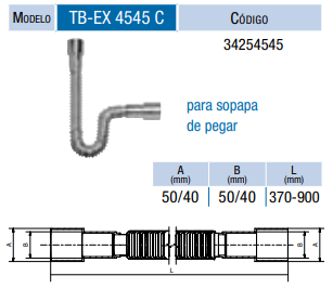 TUBO EXTENSIBLE CROMADO UNIVERSAL