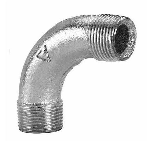 CURVA 90° MM 1 GALVANIZADO